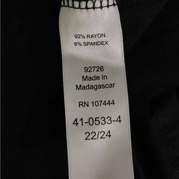 New Jessica London Womens Asymmetrical Blouse Size 22/24 Black Stretch Top - Picture 4 of 6